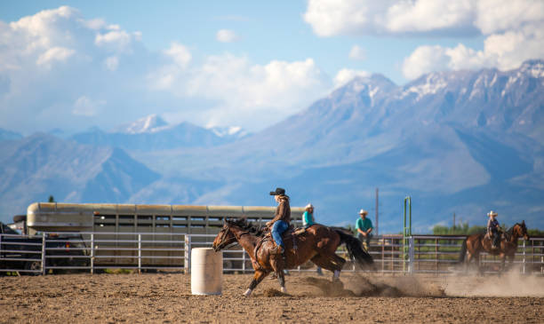 istock Cowgirl barrel racing rodeo 1194397161