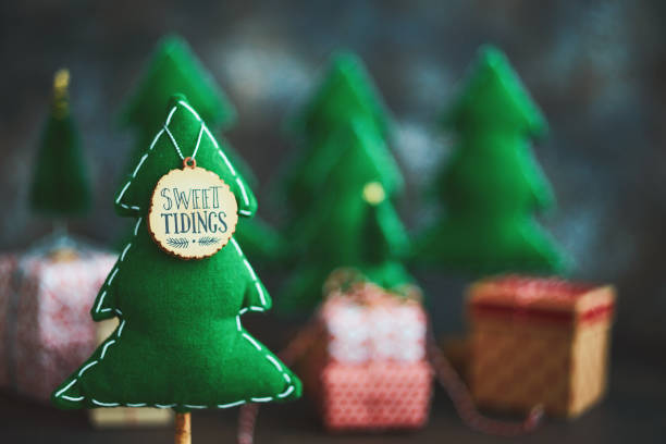 Christmas Tree with Sweet Tidings message and Christmas Tree Background
