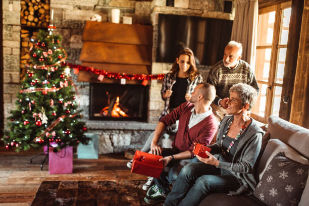 istock happiness two generation family on the sofa for christmas 1194406074