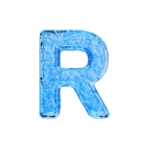 Alphabet candy twisted style art and illustration letter R. 3D rendering