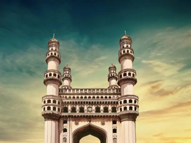 CHARMINAR HYDERABAD BACKGROUND WITH COPY SPACE