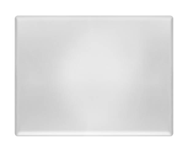 istock silver metal plate laptop top 1194410281