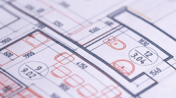 istock Paper drawing of a plan. 1194416616