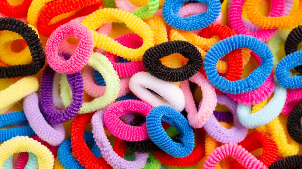 istock Elastic bands for hair close-up. 1194416634