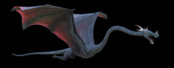 istock dragon isolated on black background 1194417742
