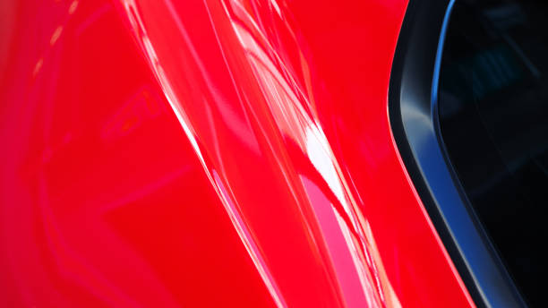 istock Fond and window of red car 1194418781