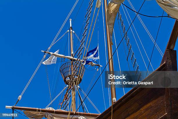 Sailing Ship From Below Stock Photo - Download Image Now - Replica Santa Maria Ship, Christopher Columbus - Explorer, Nautical Vessel