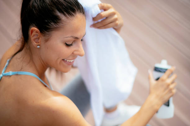 istock Fitness woman outdoors preparing for exercising 1194421043