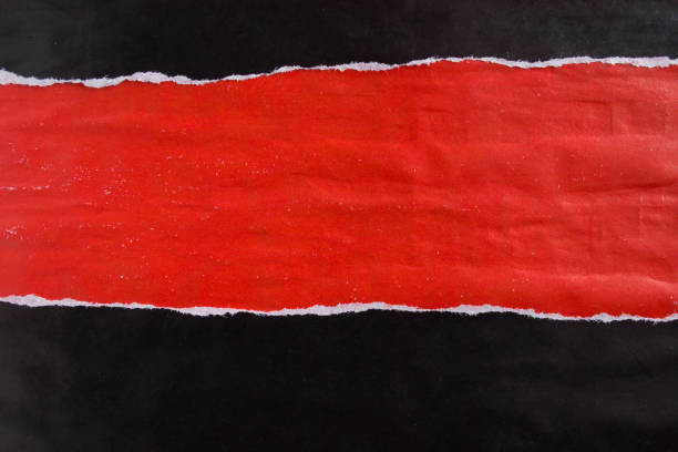 istock Red and black crumpled torn paper posters with rough surface texture background. Can be used for text. 1194421824