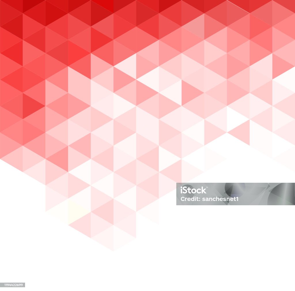 Triangle Rectangle Rouge Red Triangles 2 Stock Illustration - Download Image Now - Red, Mosaic ...