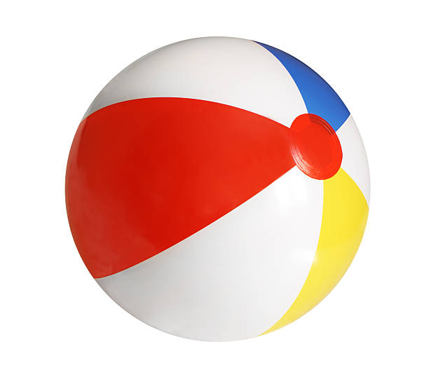 istock Inflated beach ball on white background  119442652