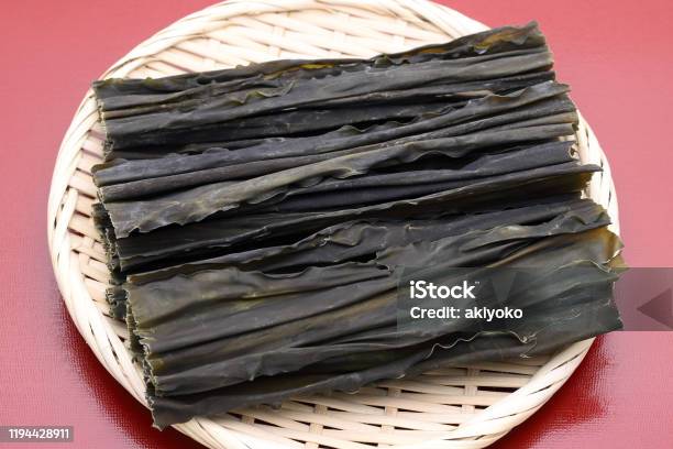 Japanese Food Konbu Kelp Stock Photo - Download Image Now - Kombu, Dashi Broth, Bamboo Tub