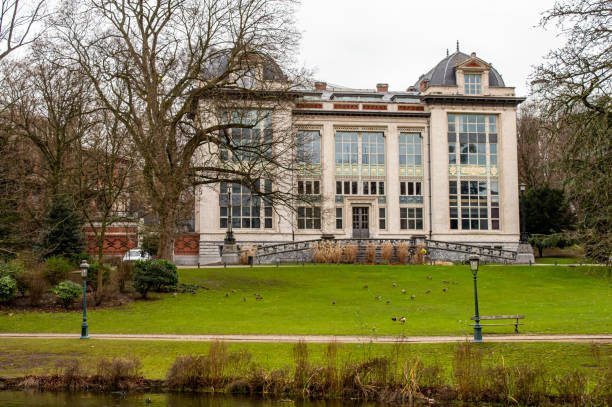 BRUSSELS, BELGIUM - JANUARY 3, 2019: Leopold Park in the center of Brussels on January 3, 2019.