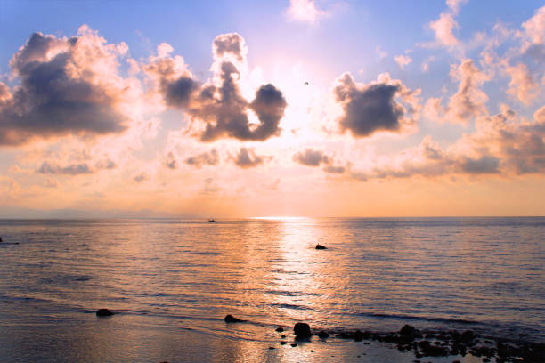 istock Sunset at Black sea coast, summer day 1194431777