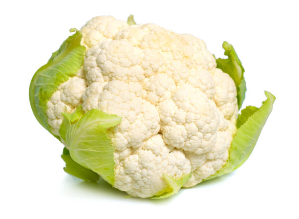 istock One White cauliflower isolated on white background 1194435855
