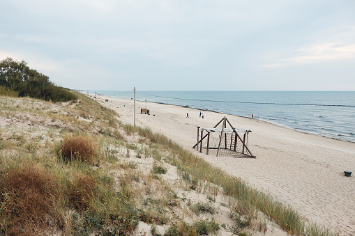 Landscape of Smiltyne Beach, Located on Curonian Split in Klaipeda, Lithuania