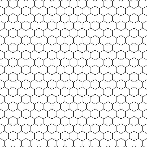 sobre un fondo blanco figuras geométricas en forma de panales. textura o fondo - hexagon tile pattern black fotografías e imágenes de stock
