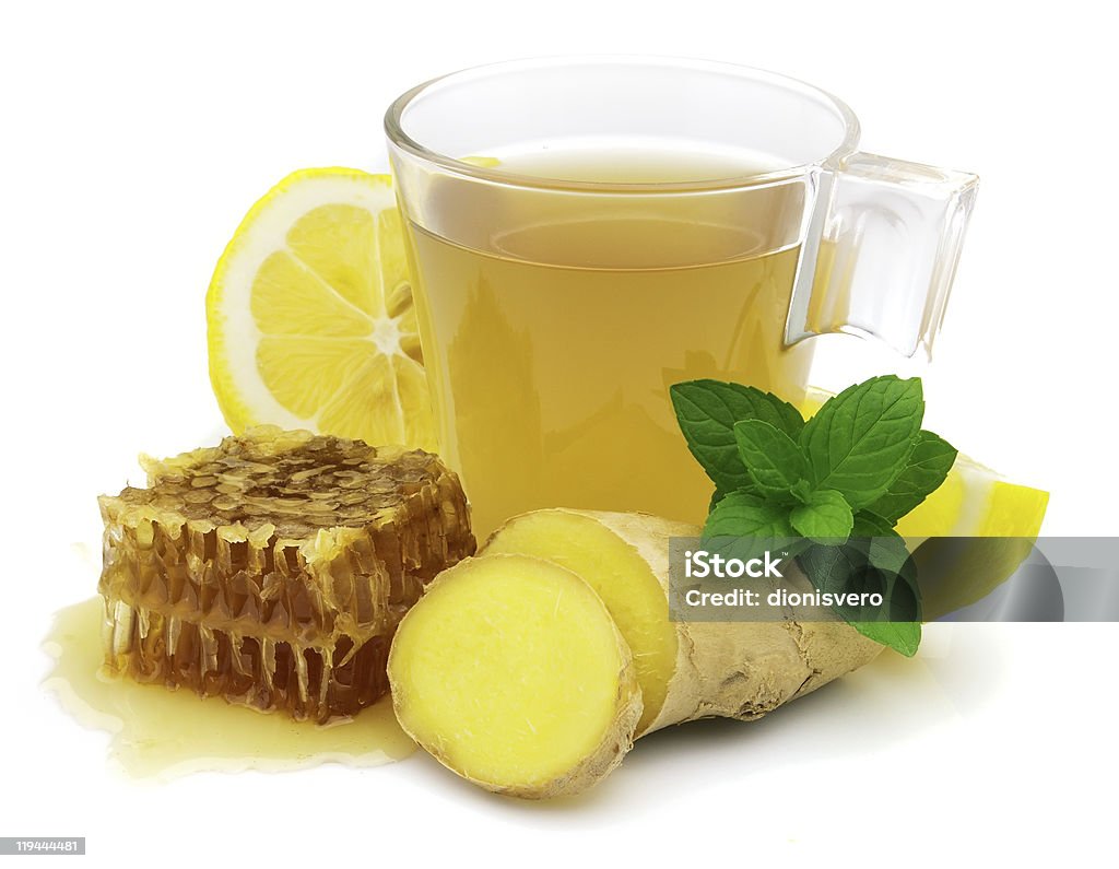 Hot tè allo zenzero - Foto stock royalty-free di Agrume