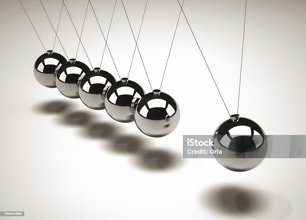 Newton's cradle  Perpetual Motion Stock Photo