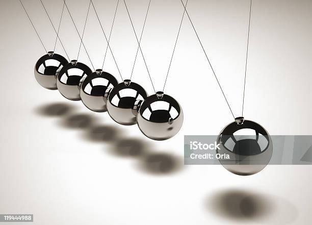 Newtons Cradle Stock Photo - Download Image Now - Perpetual Motion, Newton's Cradle, Color Image