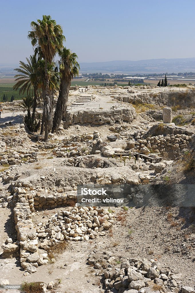 Biblical place of Israel: Megiddo  Ancient Stock Photo