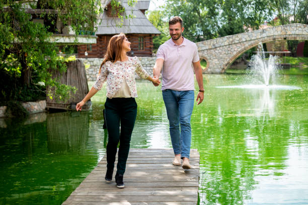 istock Romantic moments between two happy people 1194452577