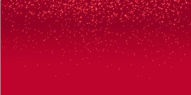 illustrations, cliparts, dessins animés et icônes de les points rouges d'étoiles dispersent le fond de confetti de texture - christmas gold christmas lights christmas ornament