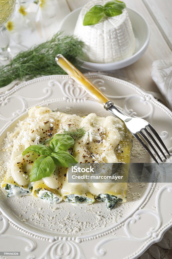 cannelloni Ricota e Espinafre - Royalty-free Cannelloni Foto de stock