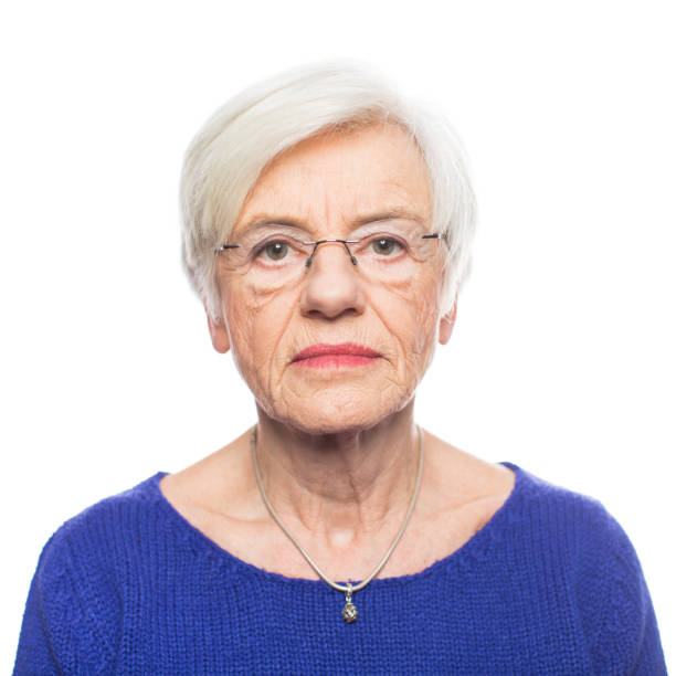 istock Senior woman looking serious 1194465620