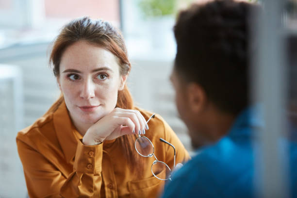 istock Woman talking to the man 1194467269