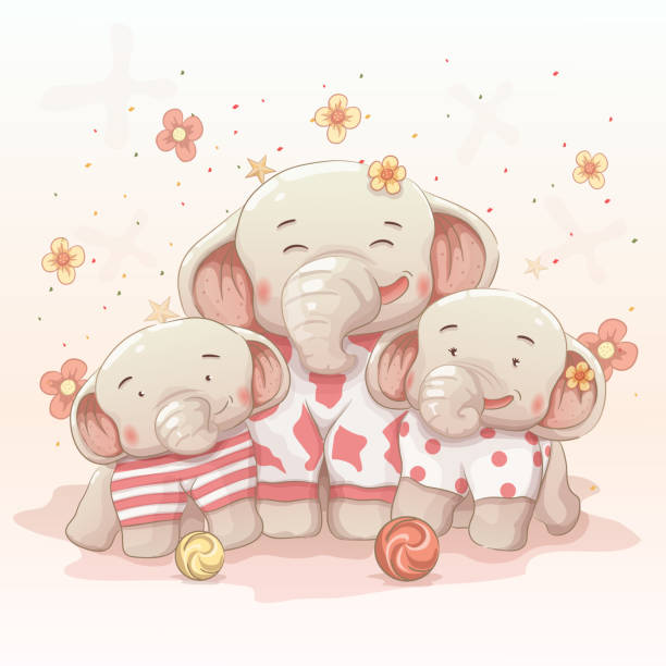 Cute Happy Elephant Family Celebrate Christmas And New Year Together Stock Illustration - Download Image Now - iStock Cute Happy Elephant Family Celebrate Christmas And New Year Together Stock Illustration - Download Image Now - iStock