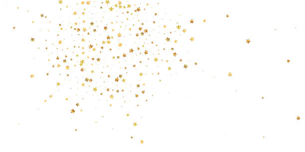istock Gold stars random luxury sparkling confetti. Scatt 1194469119