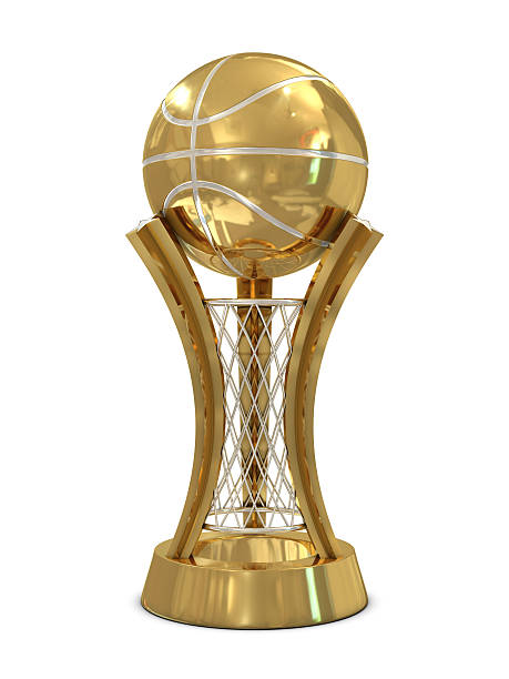 golden-plata premio trofeo de baloncesto con pelota y net - 4398 fotografías e imágenes de stock