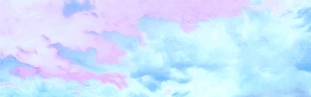 istock Beatiful Sky with Clouds Artistic Background. Craft Painting Landscape Design 1194478414