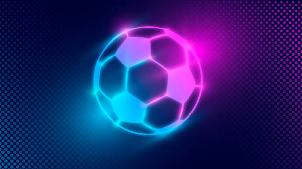 istock Football design background, shiny soccer template. 1194478753