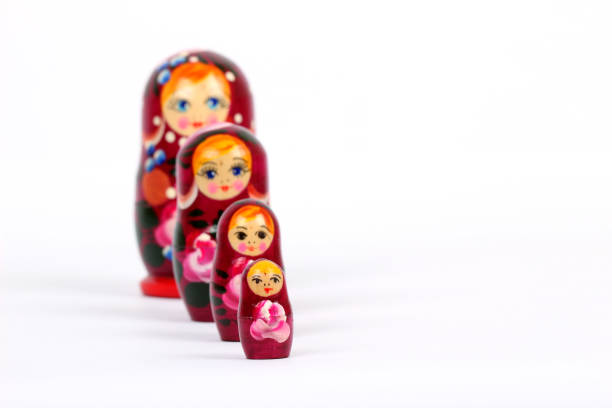 istock traditional Russian matryoshka doll on white background 1194481840