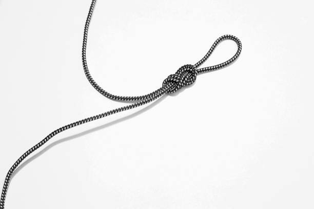 A figure eight knot on white background