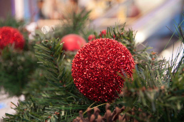 istock Red shinny Christmas Ornament 1194484955