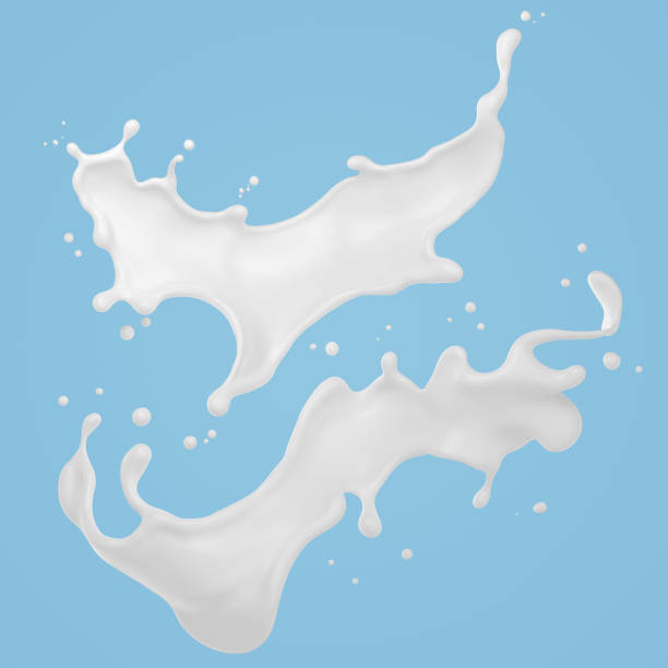 istock set of Milk ripple splash background element. 1194487229