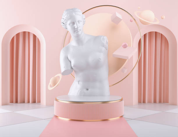 istock Abstract mock up pastel color Scene. 1194487495