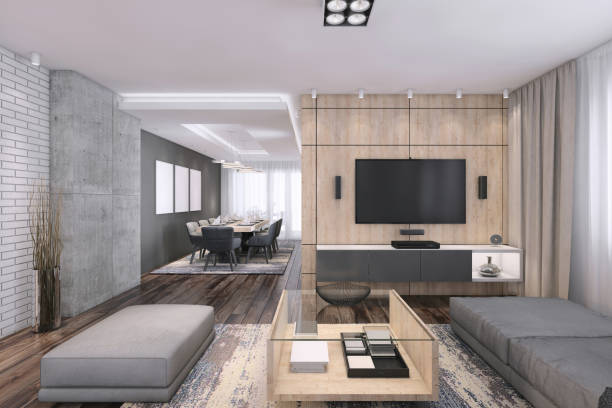 istock Loft apartment living room interior 1194491697