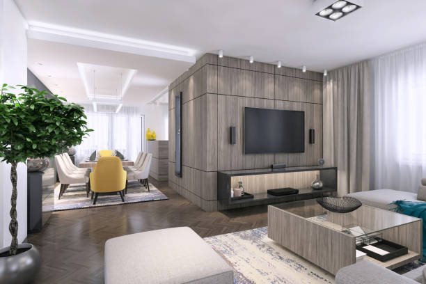 istock Loft apartment living room interior 1194491700
