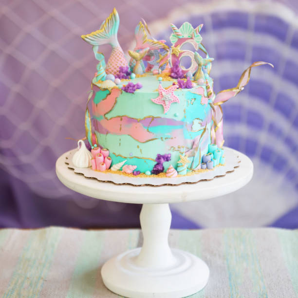 istock cake decorated with mermaid tails 1194491816