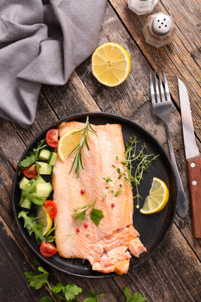 istock salmon fillet with lemon and herbs 1194494349
