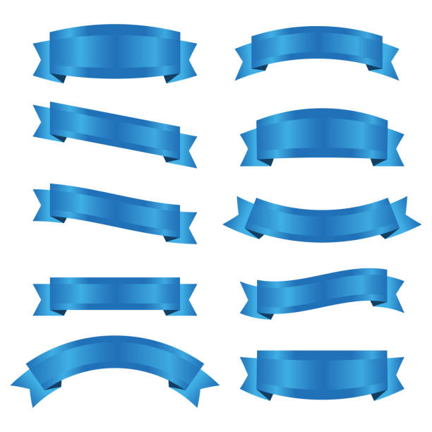 istock set of blue ribbon banner icon 1194495256