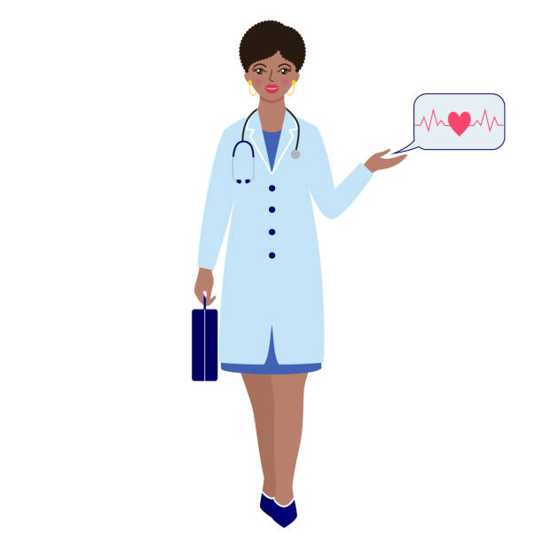 Doctor With Briefcase And Stethoscope Stock Illustration - Download Image  Now - Female Doctor, Cartoon, Looking - iStock