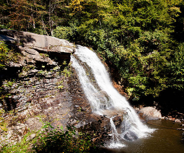 maryland swallow falls - rapid appalachian mountains autumn water - fotografias e filmes do acervo