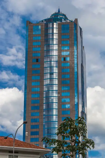 a high-tech modern building in the center of Kuala Lumpur. Malaysia