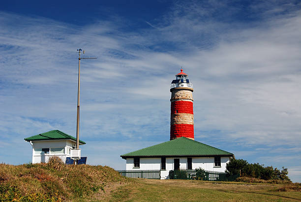 Lighthouse on Moreton Island stock photo