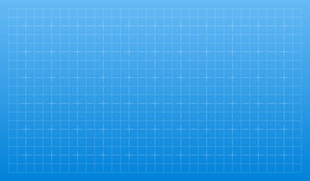 istock White lines on a blue background. Architectural technical grid of strokes for the plan. Blueprint paper graphic texture. Abstract backdrop pattern 1194510406